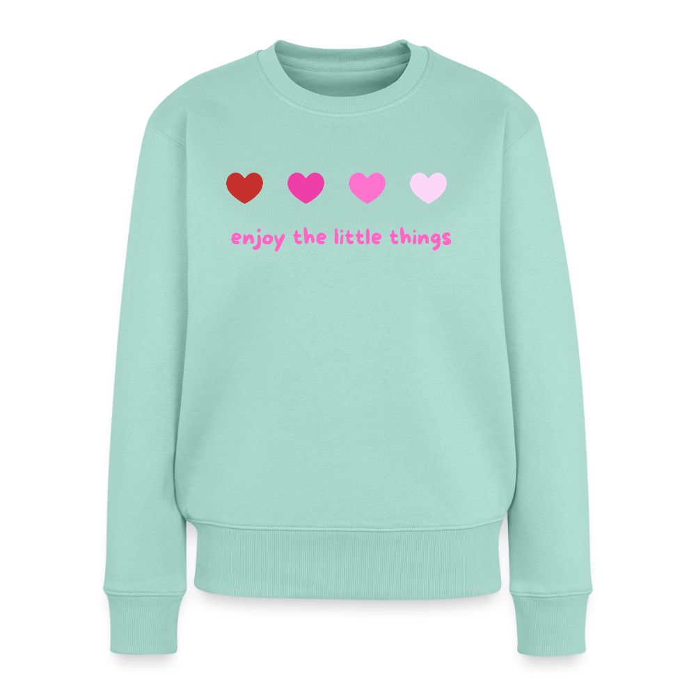 Frauen Premium Pullover "enjoy the little things" - Mint 