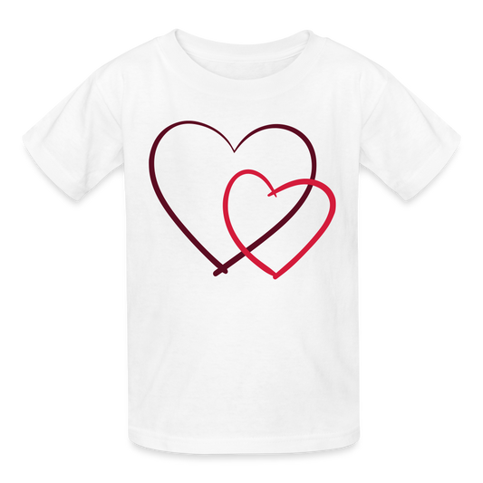 Kinder T-Shirt mit Herz - Weiß