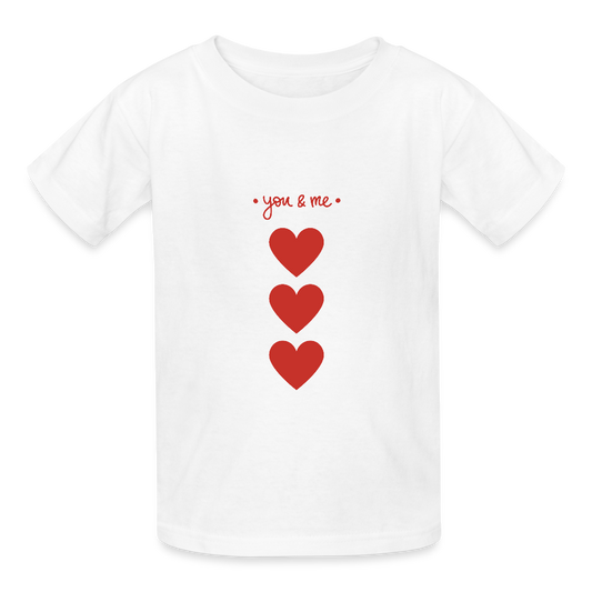 Kinder T-Shirt You & Me - Weiß