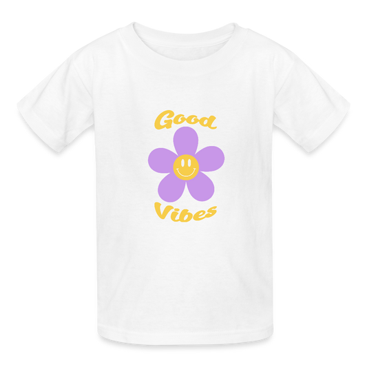 Kinder T-Shirt Good Vibes - Weiß
