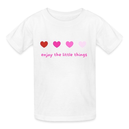 Kinder T-Shirt "enjoy the little things - Weiß